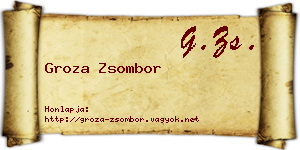 Groza Zsombor névjegykártya